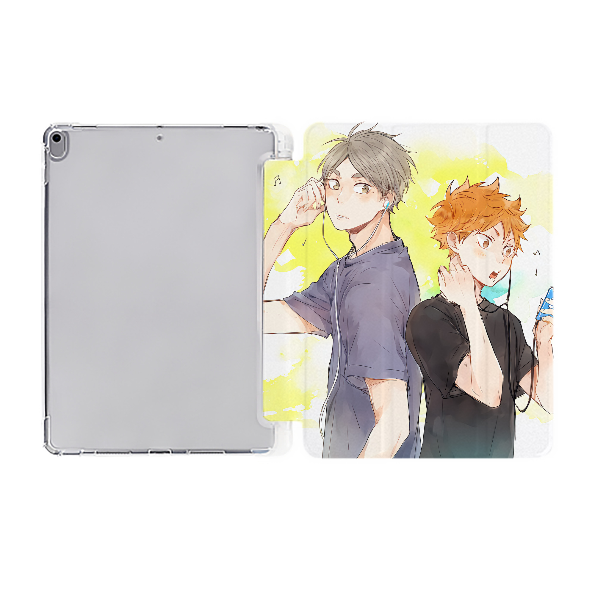 （画像用） ハイキュー!! Haikyu!! IPad ケース ペン収納付き 三つ折りスタンド PUレザー×シリコン 対応機種9.5/10.5/10.9インチ